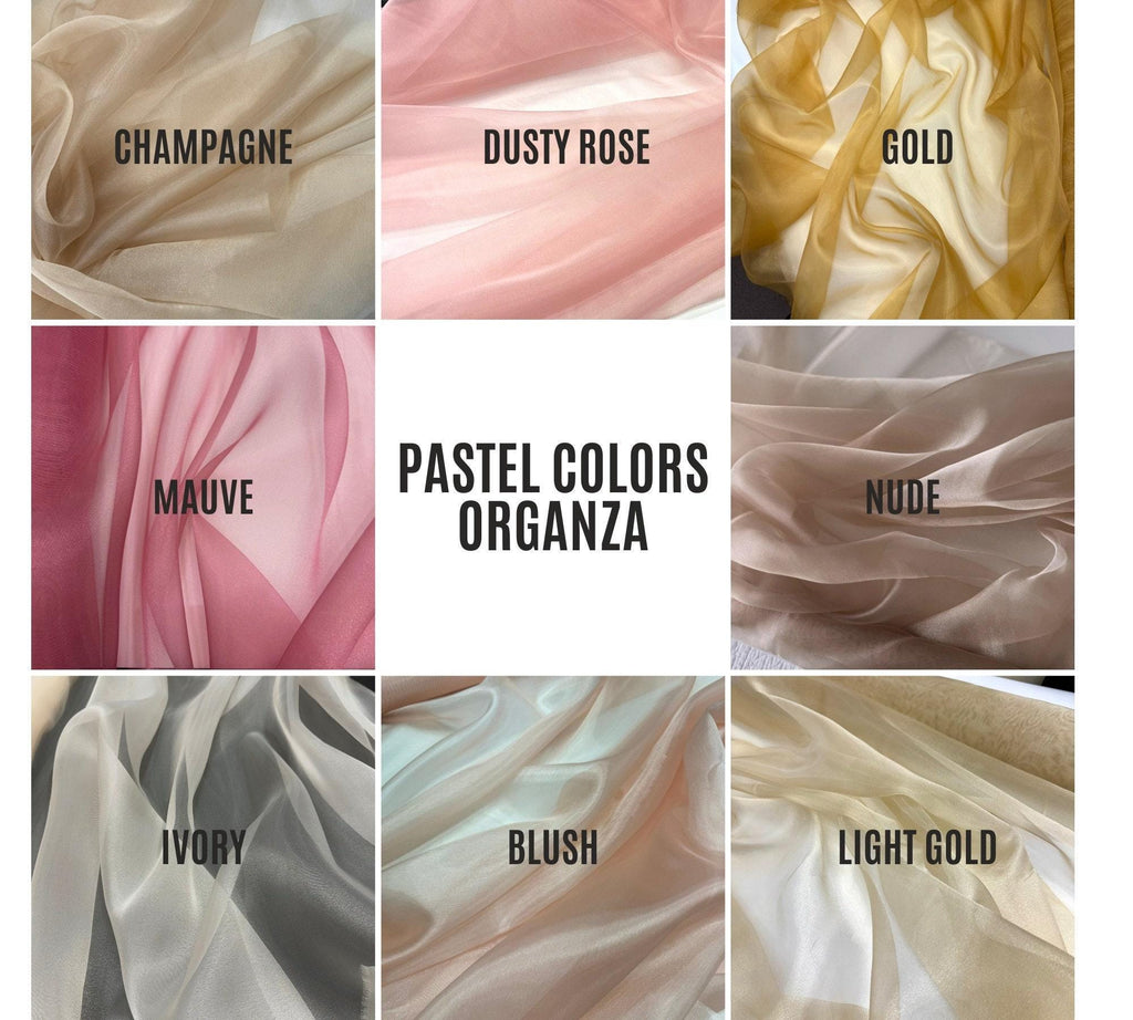 Sheer Crystal Organza Fabric – Lightweight Polyester, Wedding & Party Decor