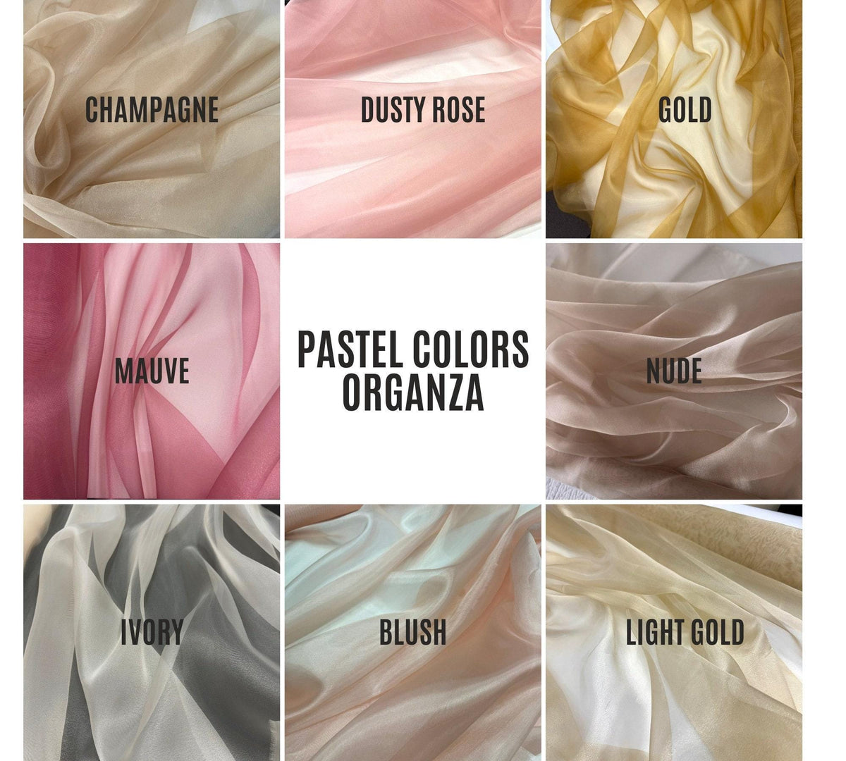 Sheer Crystal Organza Fabric – Lightweight Polyester, Wedding & Party Decor