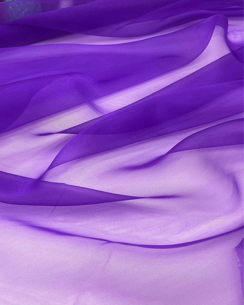 Purple Crystal Organza Fabric by the Yard – Sparkle Sheer Fabric for Pageant Dresses, Gowns, Wedding Decor & Crafts (60" Wide)