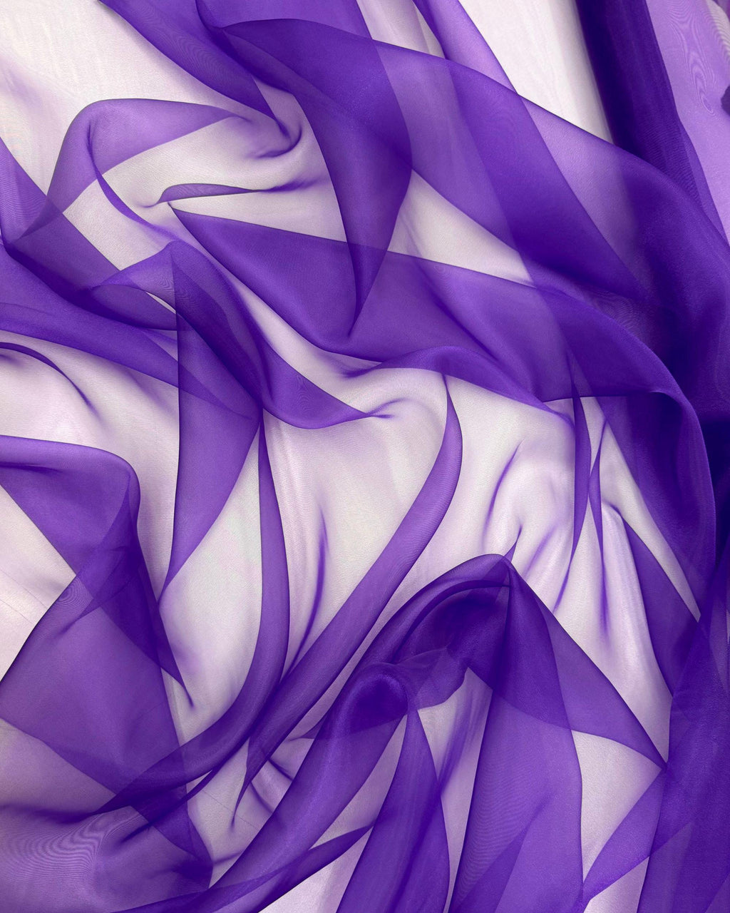 Purple Crystal Organza Fabric by the Yard – Sparkle Sheer Fabric for Pageant Dresses, Gowns, Wedding Decor & Crafts (60" Wide)