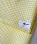Yellow Gingham Checked Fabric by Yard 1/8” inch Poly Cotton Yellow Checkered Fabric for Tablecloth Dress Curtains Pillow Cases
