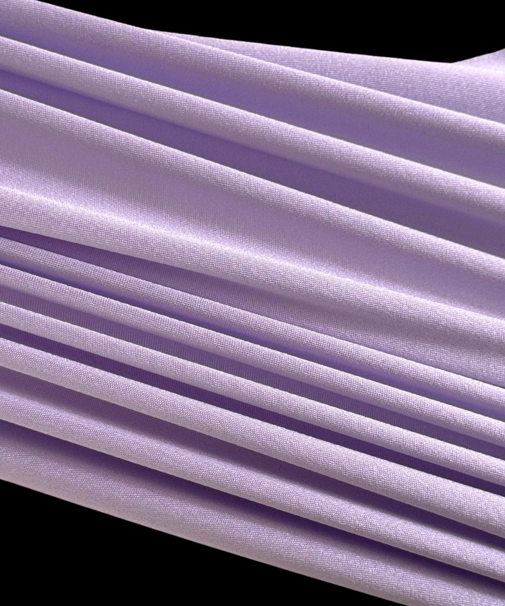 Lilac Milliskin Nylon Spandex Fabric by the Yard, Premium Quality 4-Way Stretch Lilac Spandex Fabric for Bodysuit, Gowns, Leggings, Swimwear