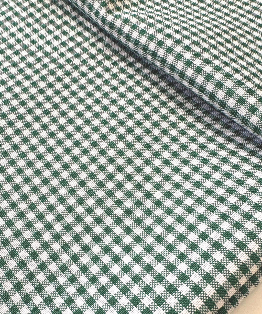 Hunter Green Gingham Checked Fabric by Yard 1/8” inch Poly Cotton Hunter Green Checkered Fabric for Tablecloth Dress Curtains Pillow Cases