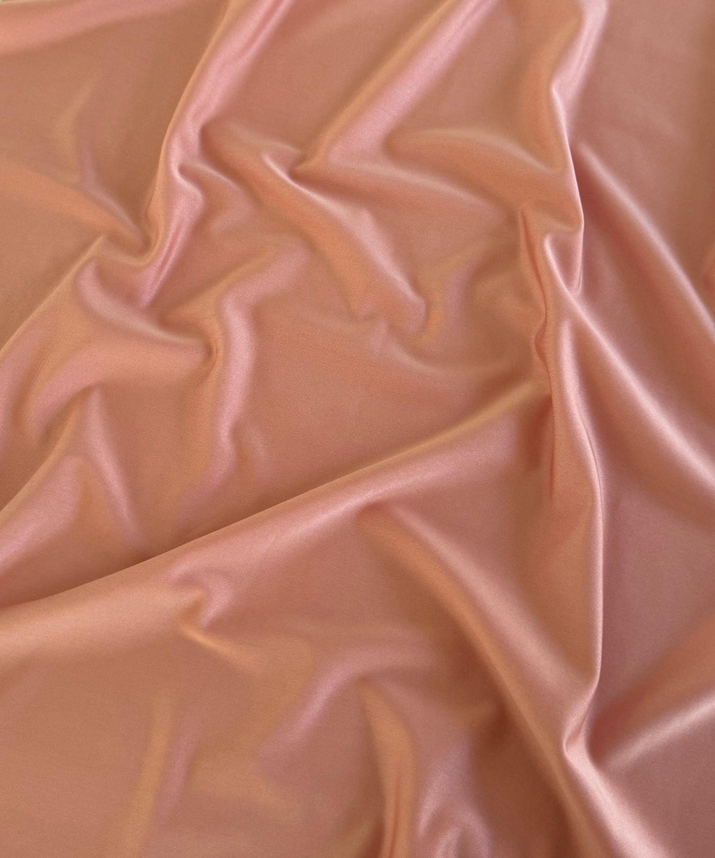 Blush Pink Shiny Milliskin Nylon Spandex Fabric by the Yard 60" Wide, 4-Way Stretch Blush Pink Spandex Fabric for Swimwear Gowns Costumes