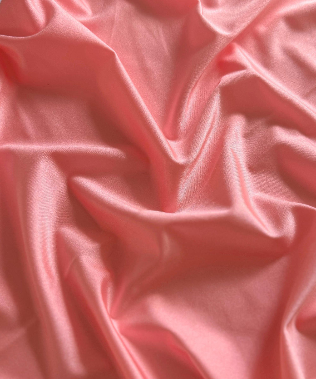 Coral Pink Shiny Milliskin Nylon Spandex Fabric by the Yard 60" Wide, 4-Way Silky Stretch Coral Pink  Spandex Fabric for Swimwear, Gowns