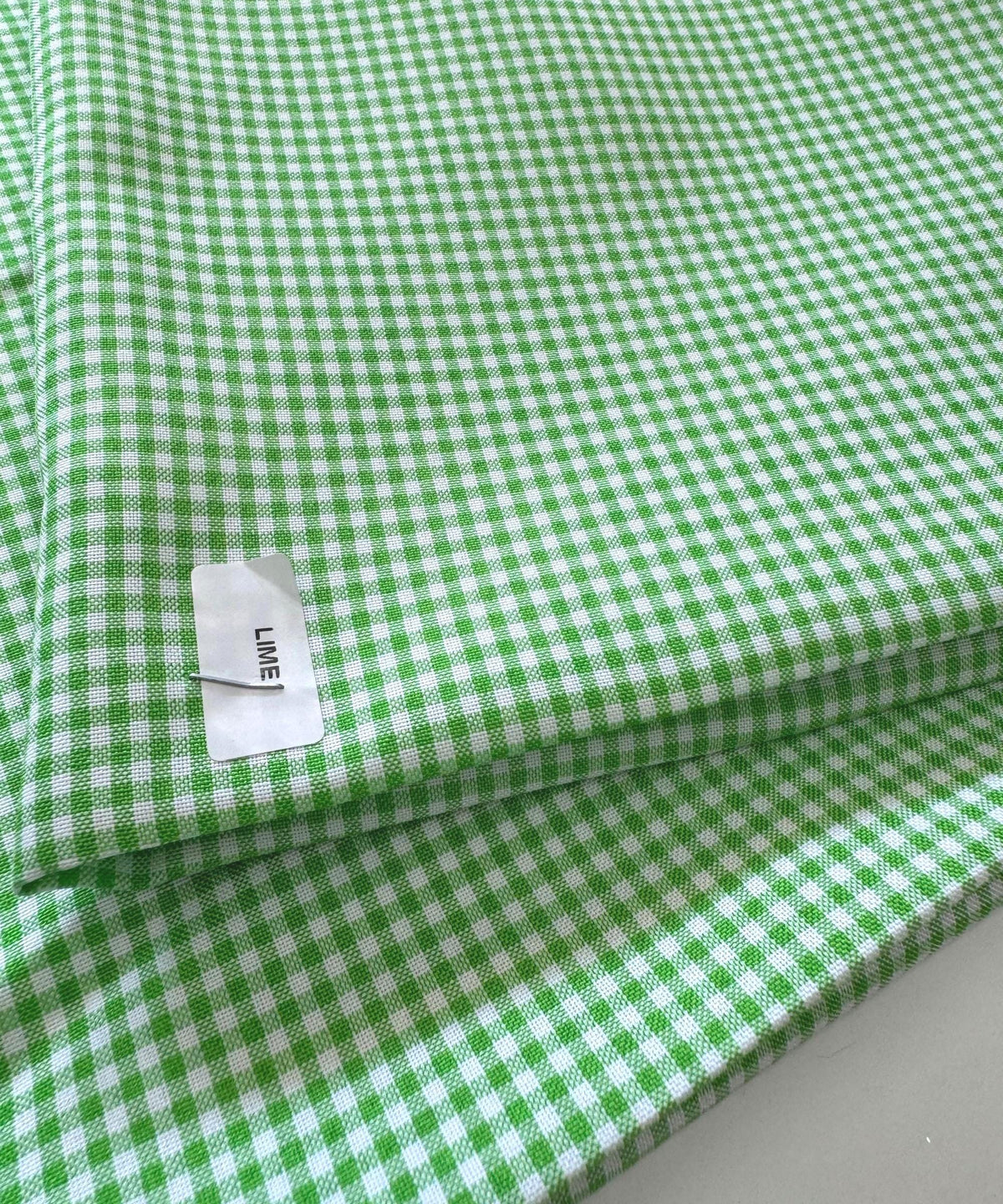 Green and White Gingham Fabric by Yard, 1/8” squares Poly Cotton Green and White Checkered Fabric for Farmhouse Tablecloth, Dress, Curtains
