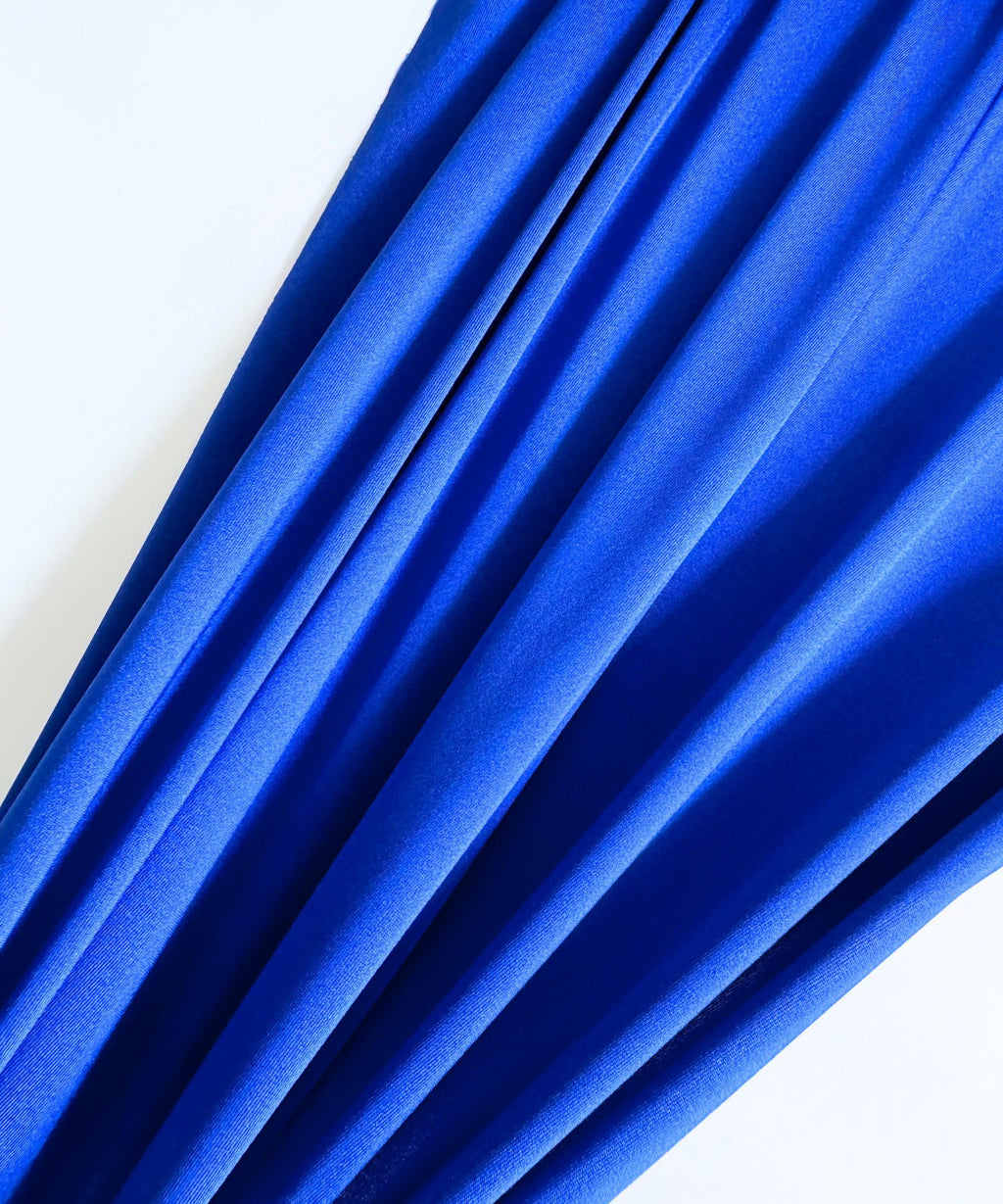Royal Blue Nylon Spandex Fabric, 4-Way Stretch Milliskin, by the Yard