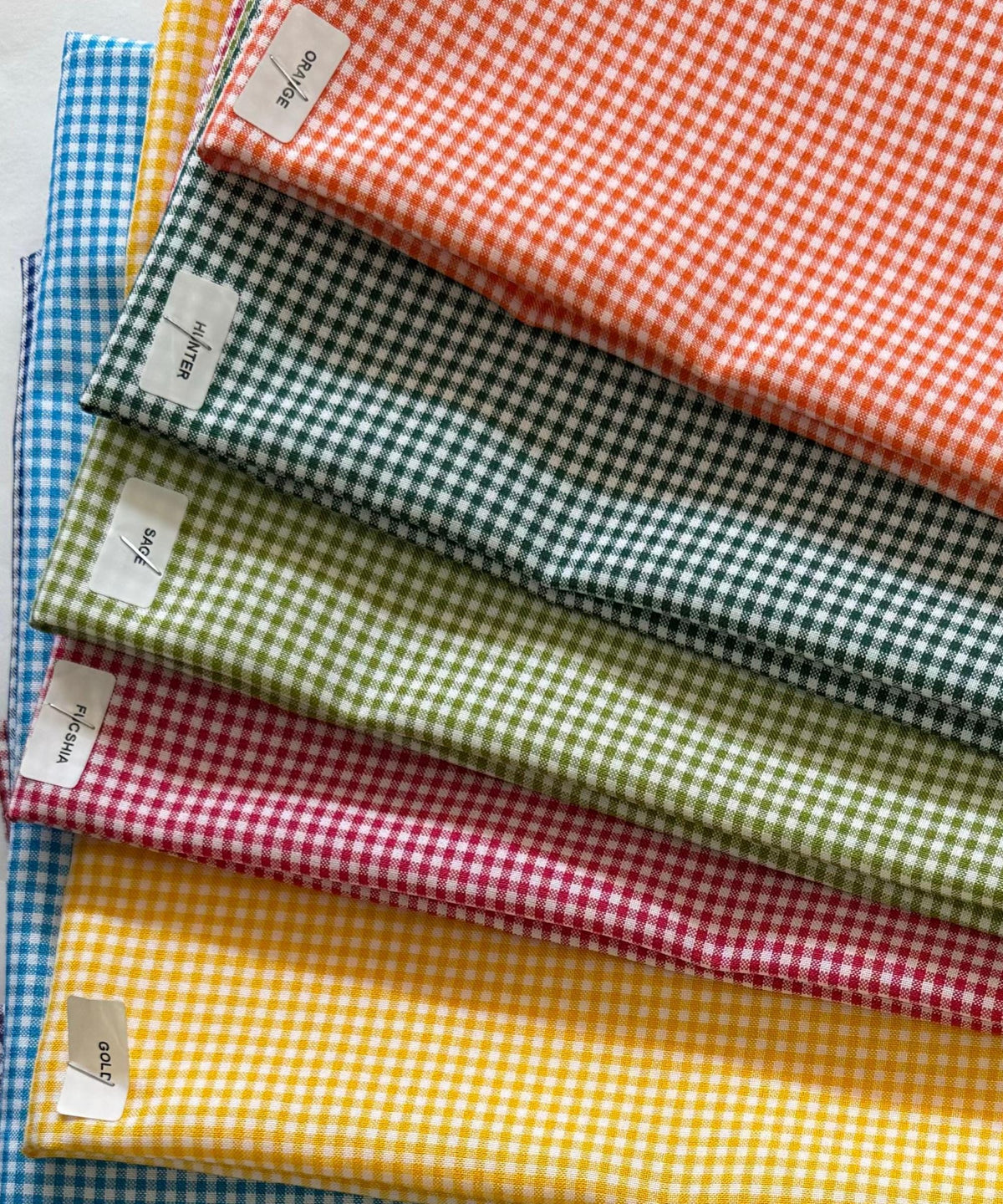 Green and White Gingham Fabric by Yard, 1/8” squares Poly Cotton Green and White Checkered Fabric for Farmhouse Tablecloth, Dress, Curtains
