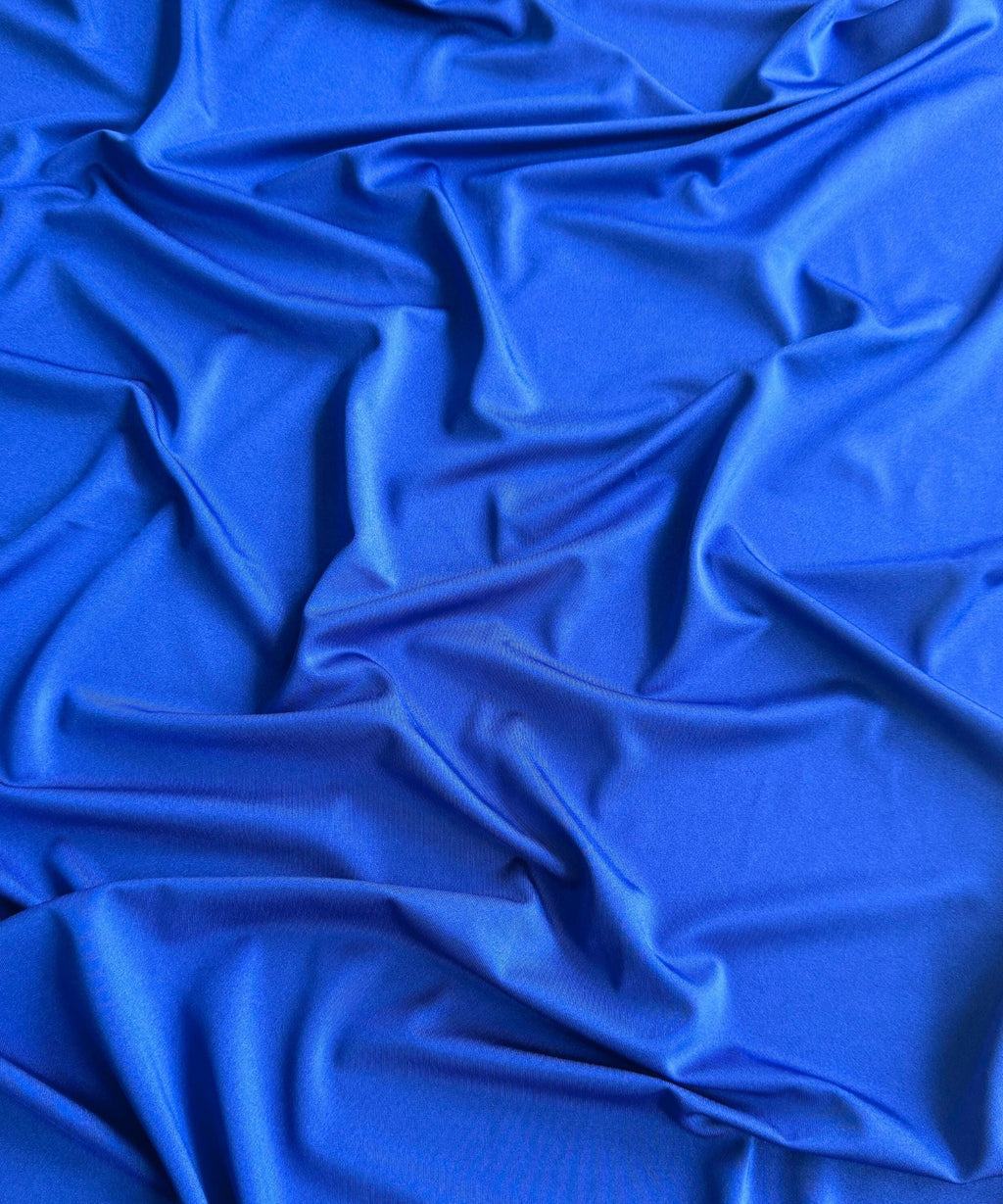 Royal Blue Nylon Spandex Fabric, 4-Way Stretch Milliskin, by the Yard