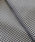 Black Gingham Checked Fabric by Yard 1/8” inch Poly Cotton Black Checkered Fabric for Tablecloth Dress Shirts Curtains Pillow Cases