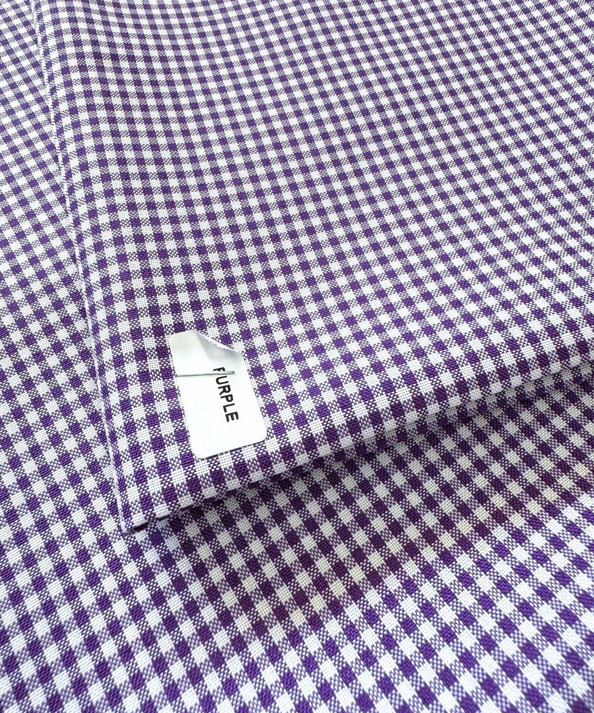 Purple Gingham Checked Fabric by Yard 1/8” inch Poly Cotton Lilac Purple Checkered Fabric for Tablecloth Dress Shirts Curtains Pillow Cases
