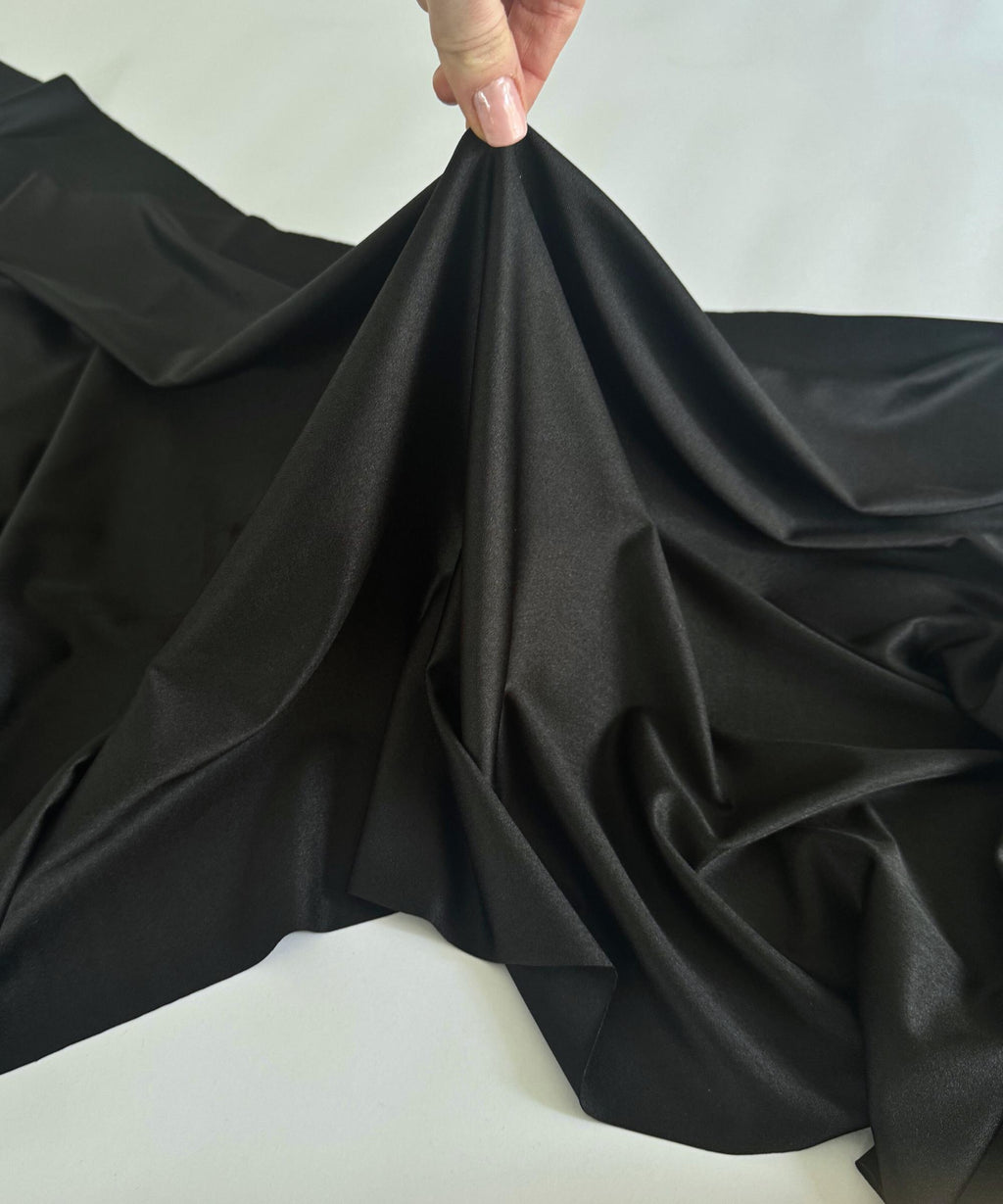 Black Milliskin Nylon Spandex Fabric by the Yard, Premium Quality 4-Way  Stretch Silky Black Spandex Fabric for Bodysuit, Gowns Leggings