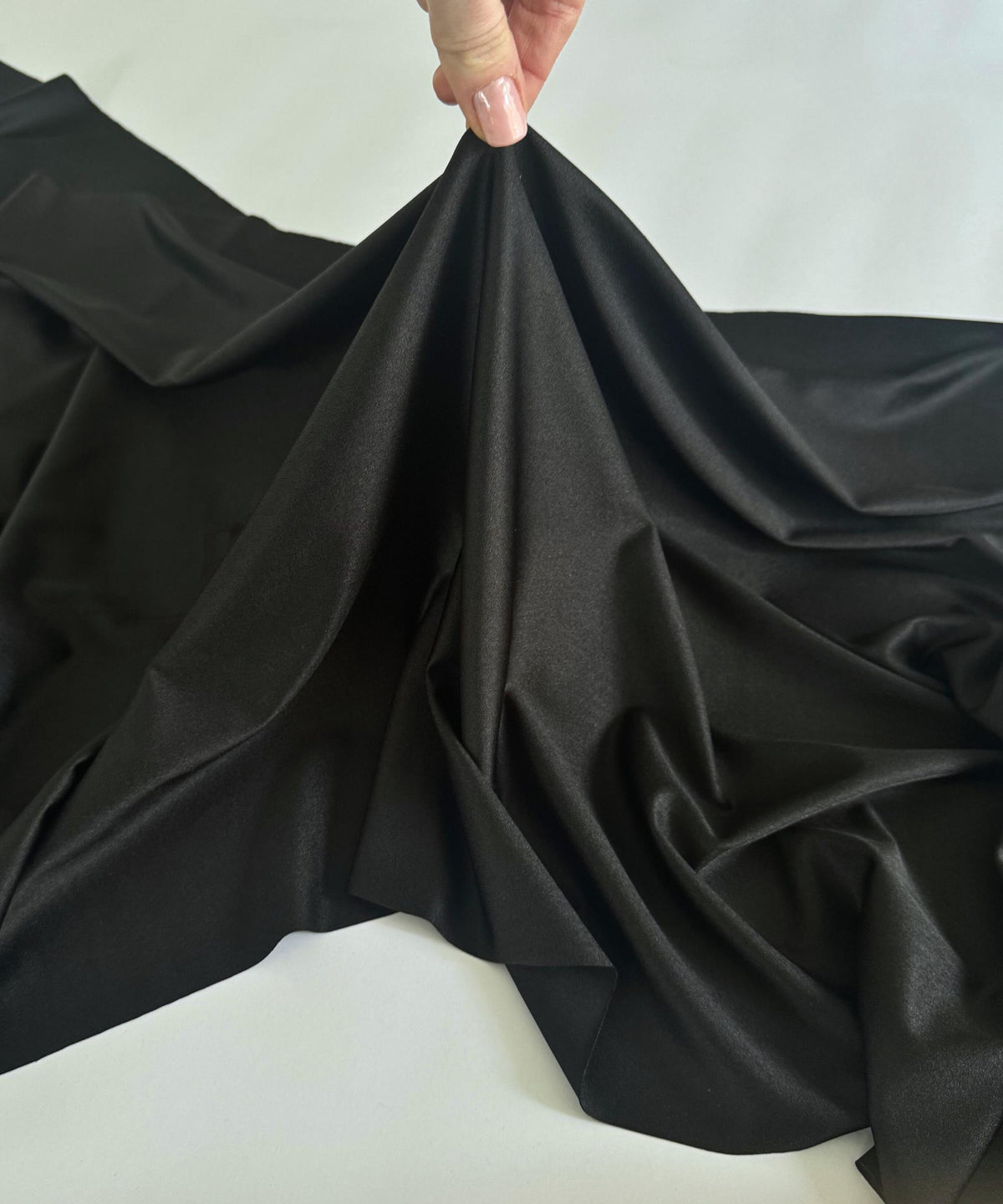 Black Milliskin Nylon Spandex Fabric by the Yard, Premium Quality 4-Way  Stretch Silky Black Spandex Fabric for Bodysuit, Gowns Leggings