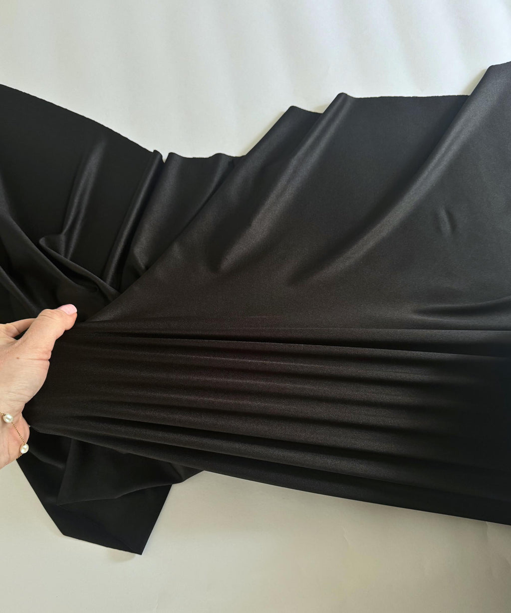 Black Milliskin Nylon Spandex Fabric by the Yard, Premium Quality 4-Way  Stretch Silky Black Spandex Fabric for Bodysuit, Gowns Leggings