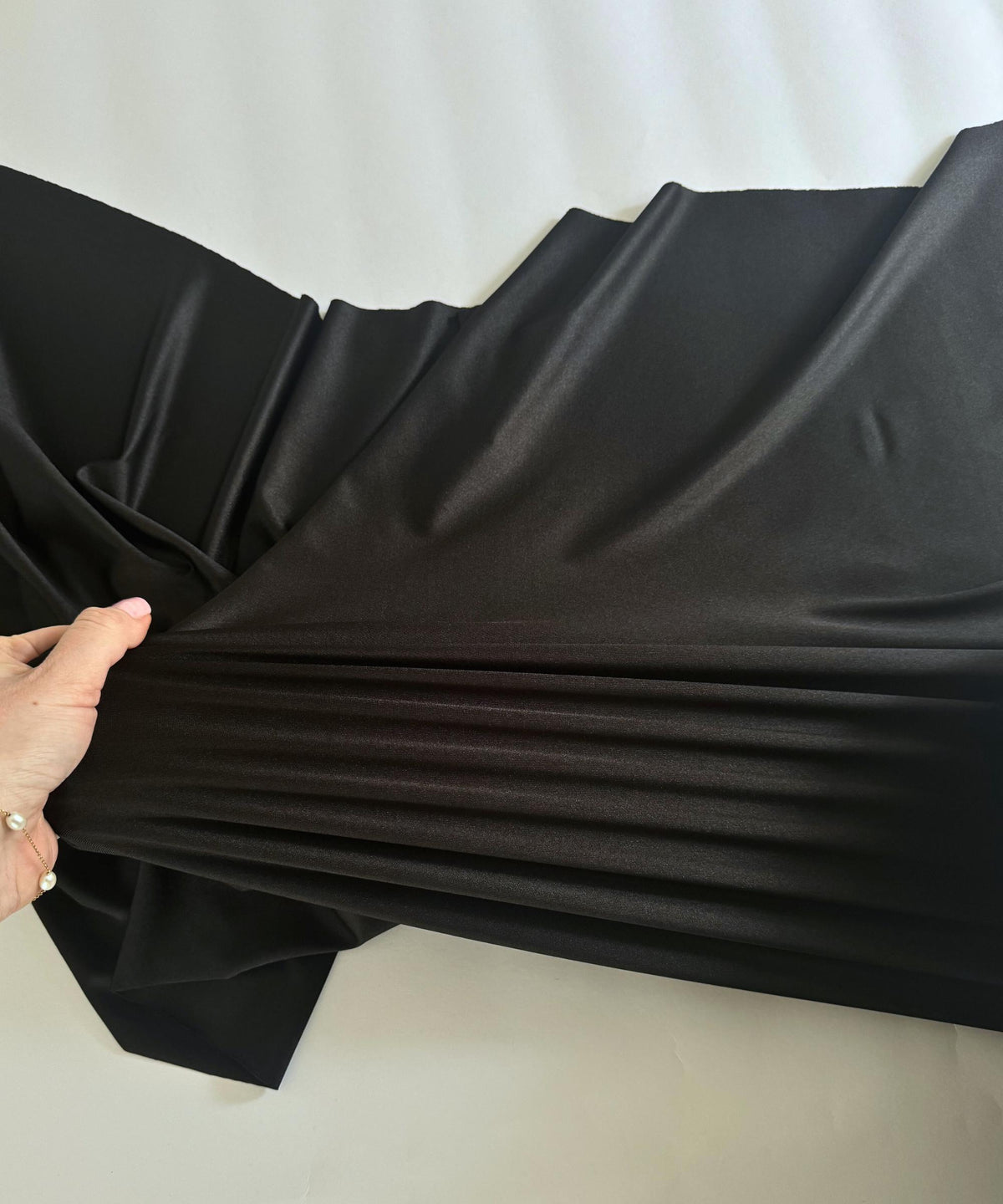 Black Milliskin Nylon Spandex Fabric by the Yard, Premium Quality 4-Way  Stretch Silky Black Spandex Fabric for Bodysuit, Gowns Leggings