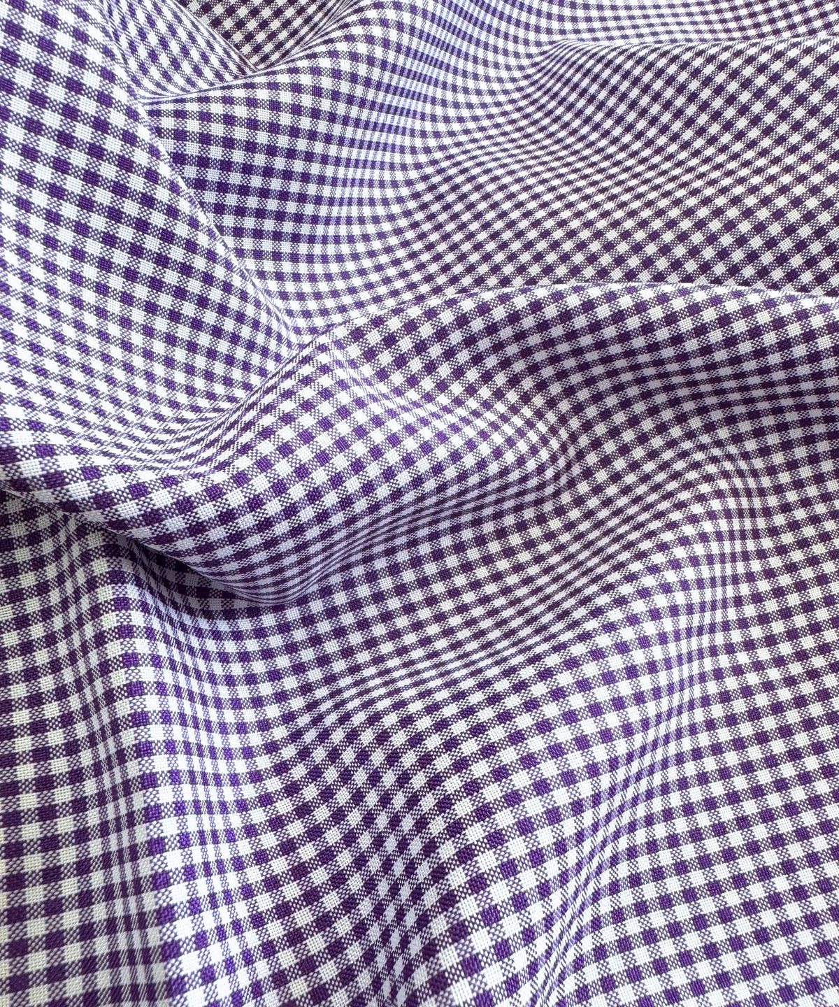 Purple Gingham Checked Fabric by Yard 1/8” inch Poly Cotton Lilac Purple Checkered Fabric for Tablecloth Dress Shirts Curtains Pillow Cases