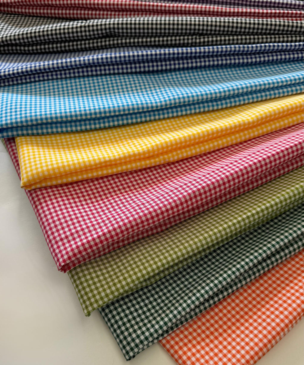 Red Gingham Checked Fabric by Yard 1/8” inch Poly Cotton Red Checkered Fabric for Tablecloth Dress Curtains Pillow Cases