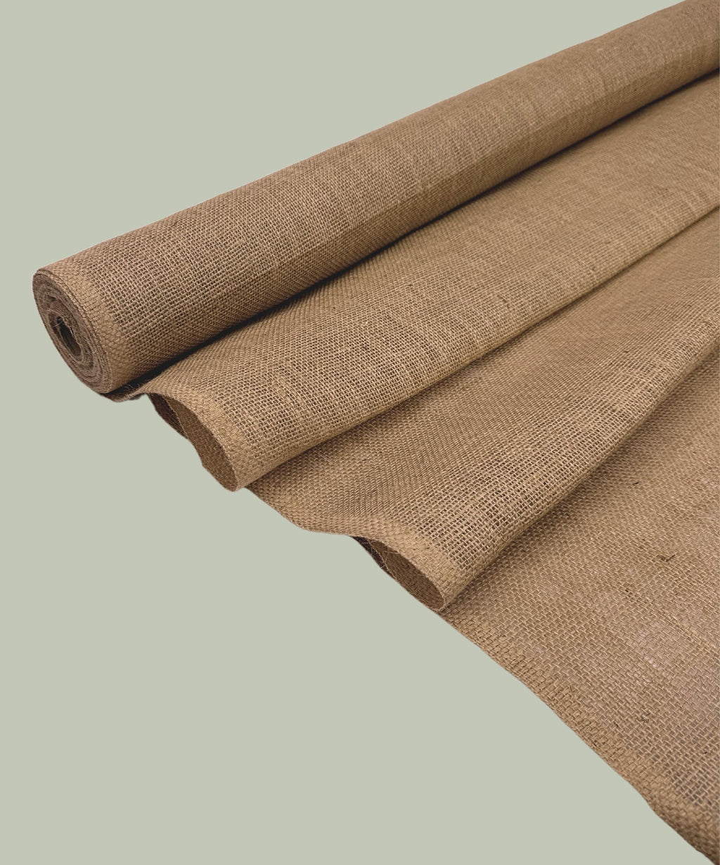Jute Burlap Fabric by the Yard 60" Wide, Natural Burlap Fabric for Table Runner, Bags, Rustic Wedding Decor, Bags, Bows, Gardening
