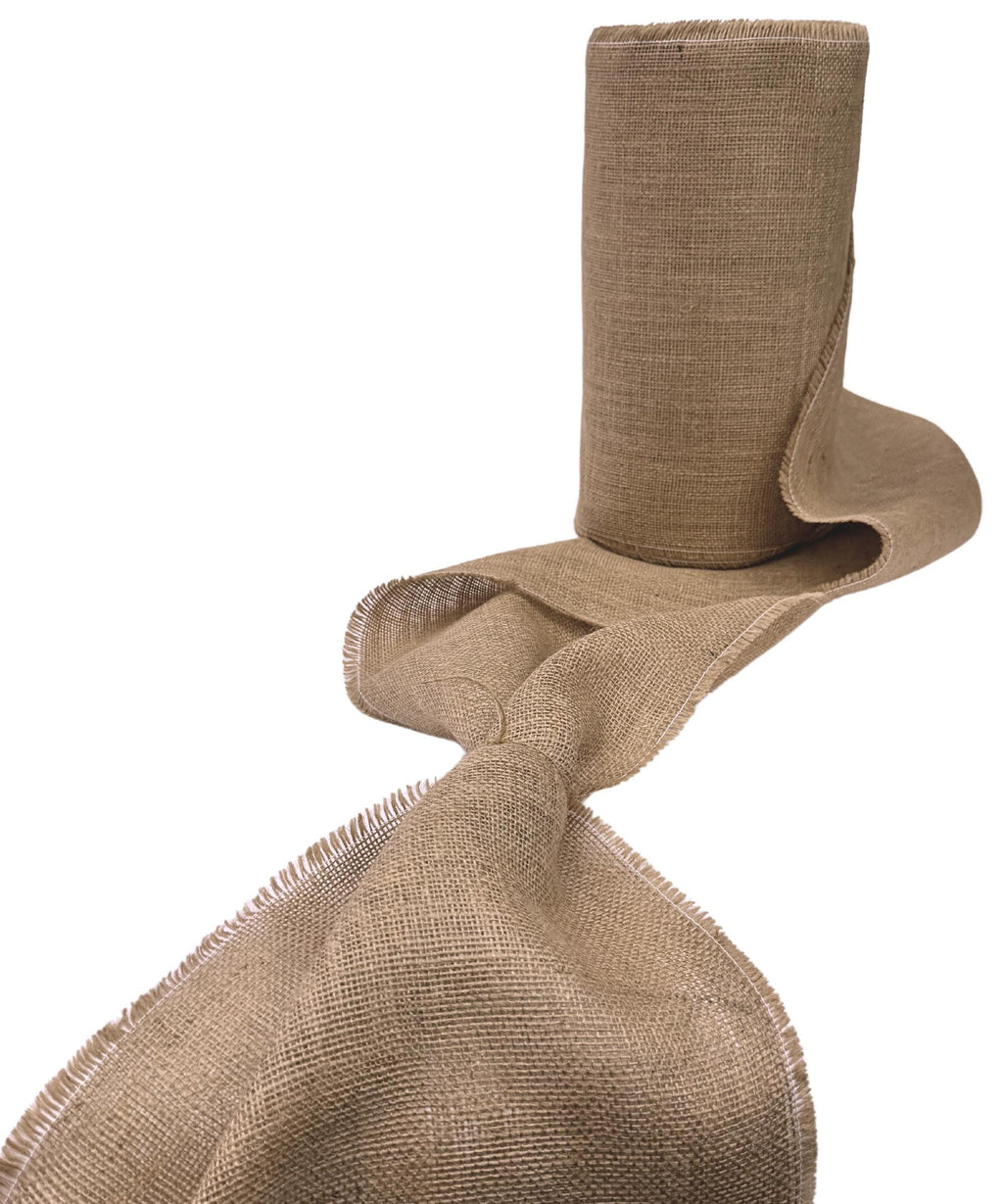 Jute Burlap Fabric by the Yard 14" Wide, Natural Burlap Fabric for Table Runner, Bags, Rustic Wedding Decor, Bags, Bows, Gardening