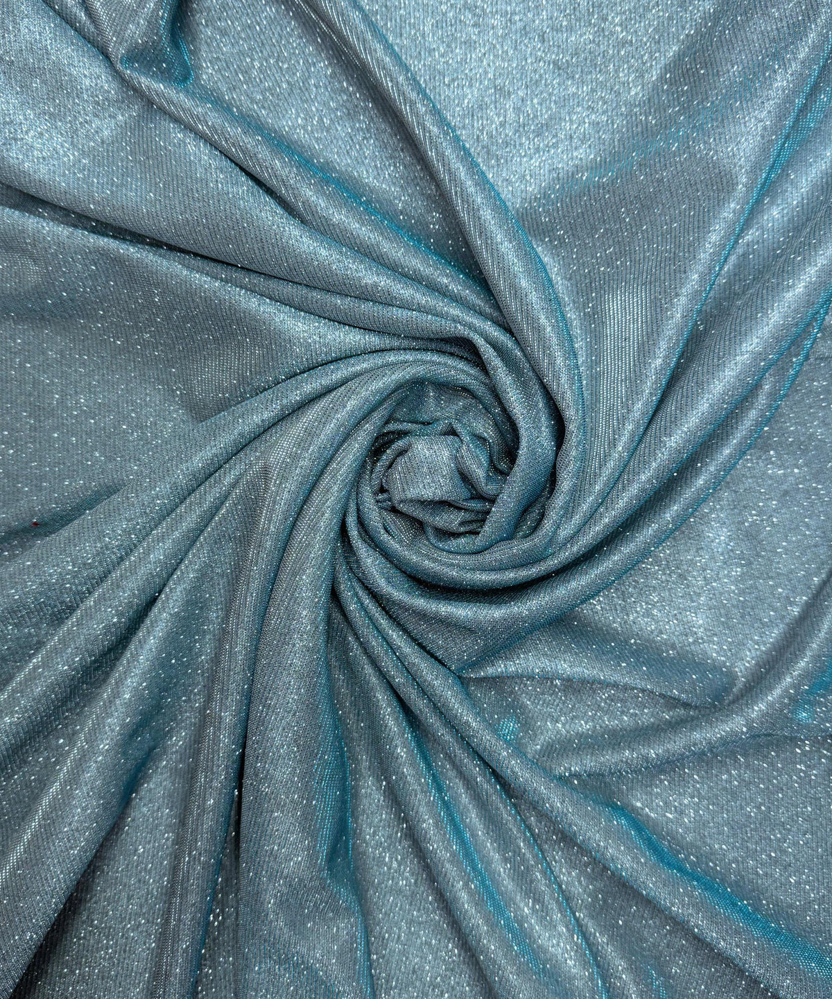 Aqua Blue Metallic Lurex Glitter Fabric, Aqua Glitter Spandex Knit Fabric by the Yard, Sparkle Aqua Blue Shimmer Fabric for Evening Gowns