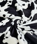 Black and White Cow Velboa Faux Fur Animal Print Velboa Fabric by the Yard, Cow Print Fur Fabric for Upholstery Pillow Covers Costumes Toys