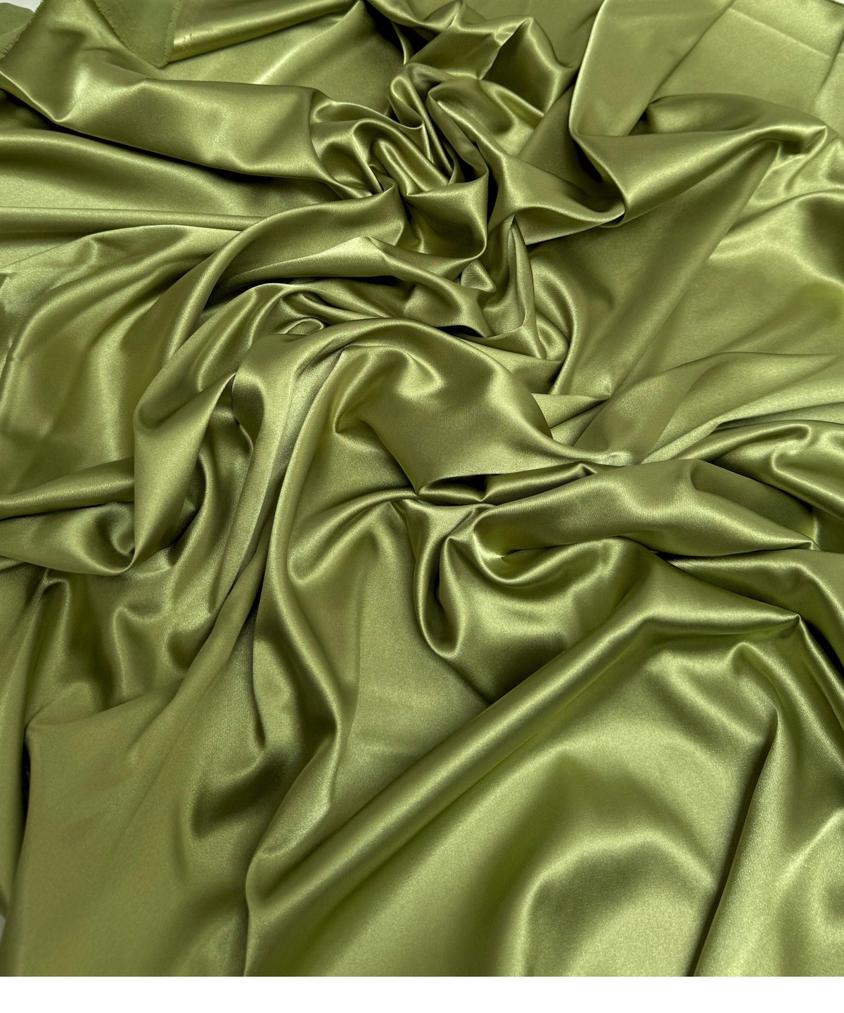 Sage Green Silky Stretch Satin Fabric by the Yard, Sage Green Stretch Charmeuse Fabric for Wedding Gowns, Bridesmaid Dresses, Silky Dress