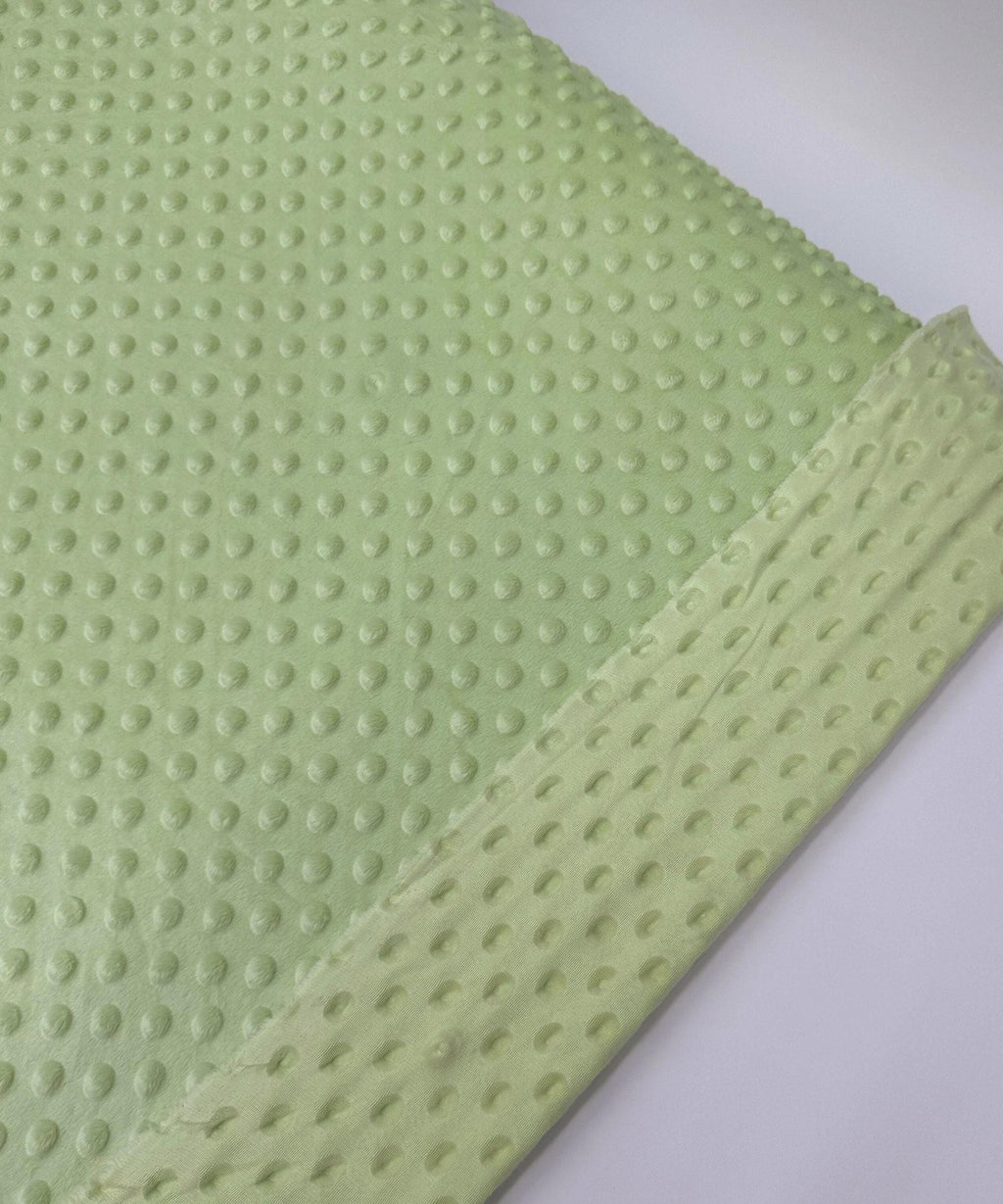 Sage Green Minky Dot Fleece Fabric by the Yard, Dimple Dot Minkee Fabric, Sage Green Plush Fabric for Blankets, Pillow Covers, Baby Blanket