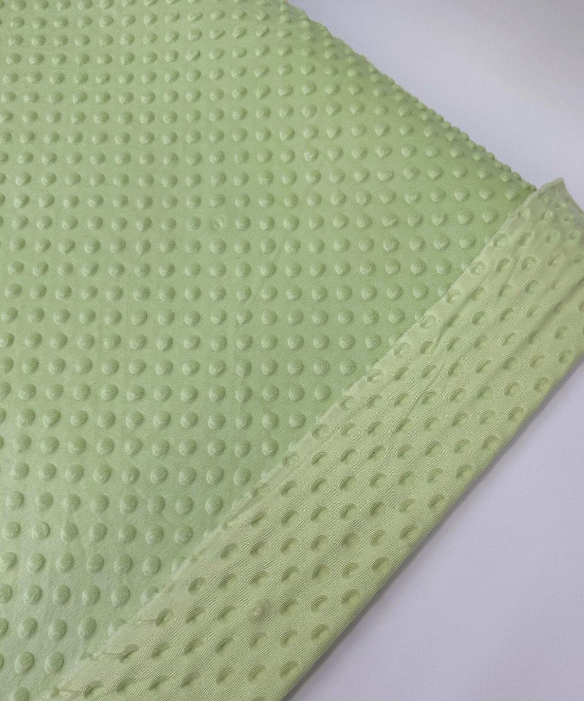 Sage Green Minky Dot Fleece Fabric by the Yard, Dimple Dot Minkee Fabric, Sage Green Plush Fabric for Blankets, Pillow Covers, Baby Blanket