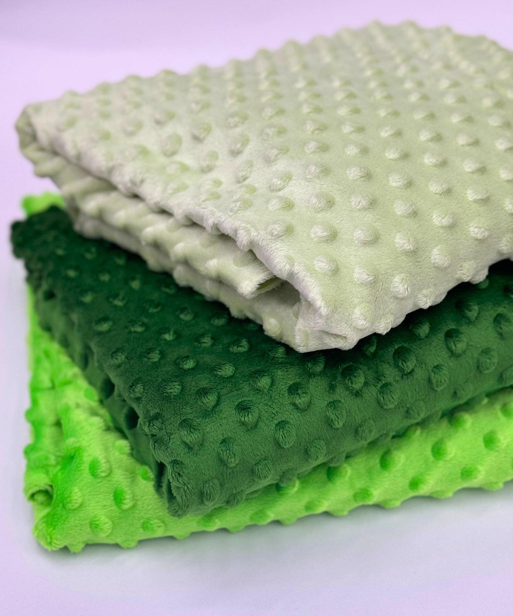 Minky Dot Fleece Fabric by the Yard, Dimple Dot Minkee Fabric, Super Soft Plush Fabric for Blankets, Pillow Covers, Soft Toys, Baby Blanket