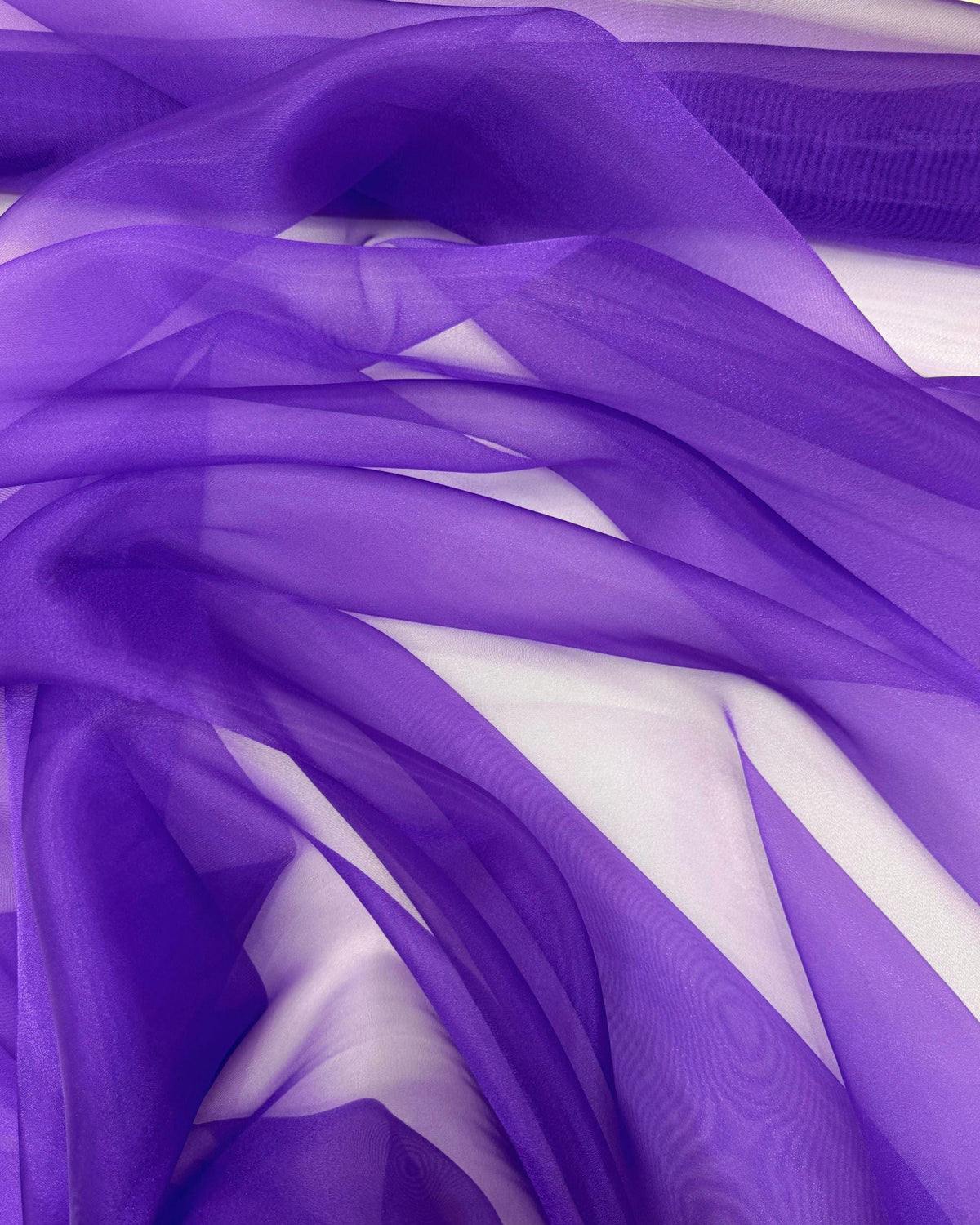 Purple Crystal Organza Fabric by the Yard – Sparkle Sheer Fabric for Pageant Dresses, Gowns, Wedding Decor & Crafts (60" Wide)
