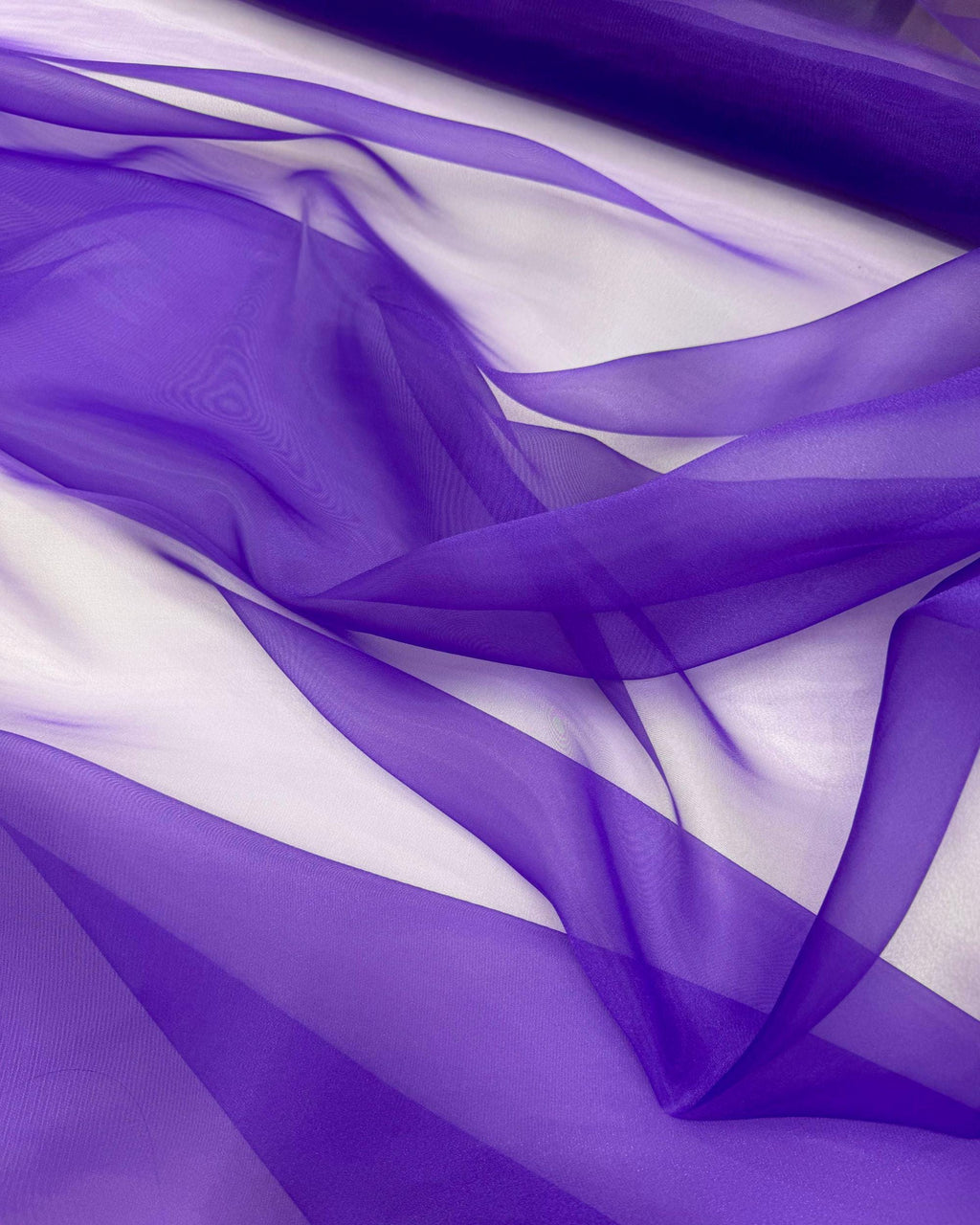 Purple Crystal Organza Fabric by the Yard – Sparkle Sheer Fabric for Pageant Dresses, Gowns, Wedding Decor & Crafts (60" Wide)