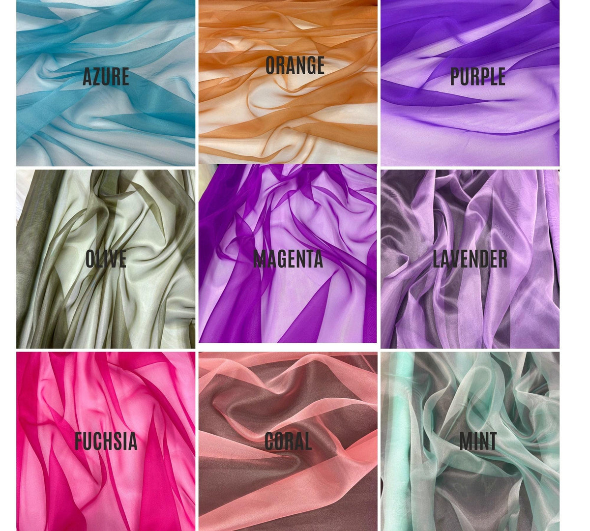 Sheer Crystal Organza Fabric – Lightweight Polyester, Wedding & Party Decor