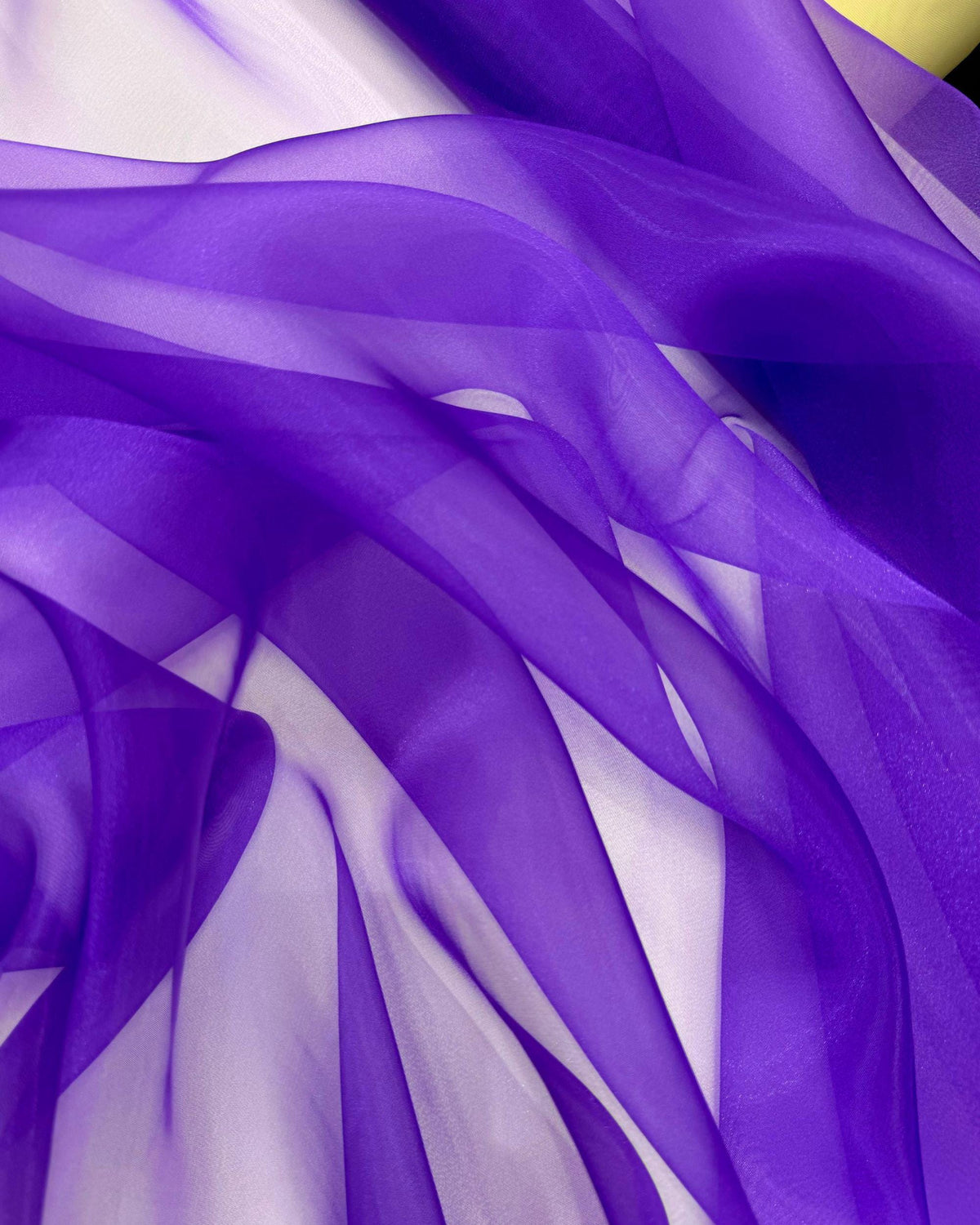 Purple Crystal Organza Fabric by the Yard – Sparkle Sheer Fabric for Pageant Dresses, Gowns, Wedding Decor & Crafts (60" Wide)