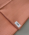 Orange and White Gingham Fabric by Yard 1/8” squares, Poly Cotton Orange and White Checkered Fabric for Farmhouse Tablecloth Dress Curtains