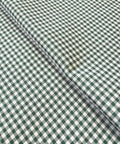 Green and White Gingham Fabric by Yard, 1/8” squares Poly Cotton Green and White Checkered Fabric for Farmhouse Tablecloth, Dress, Curtains