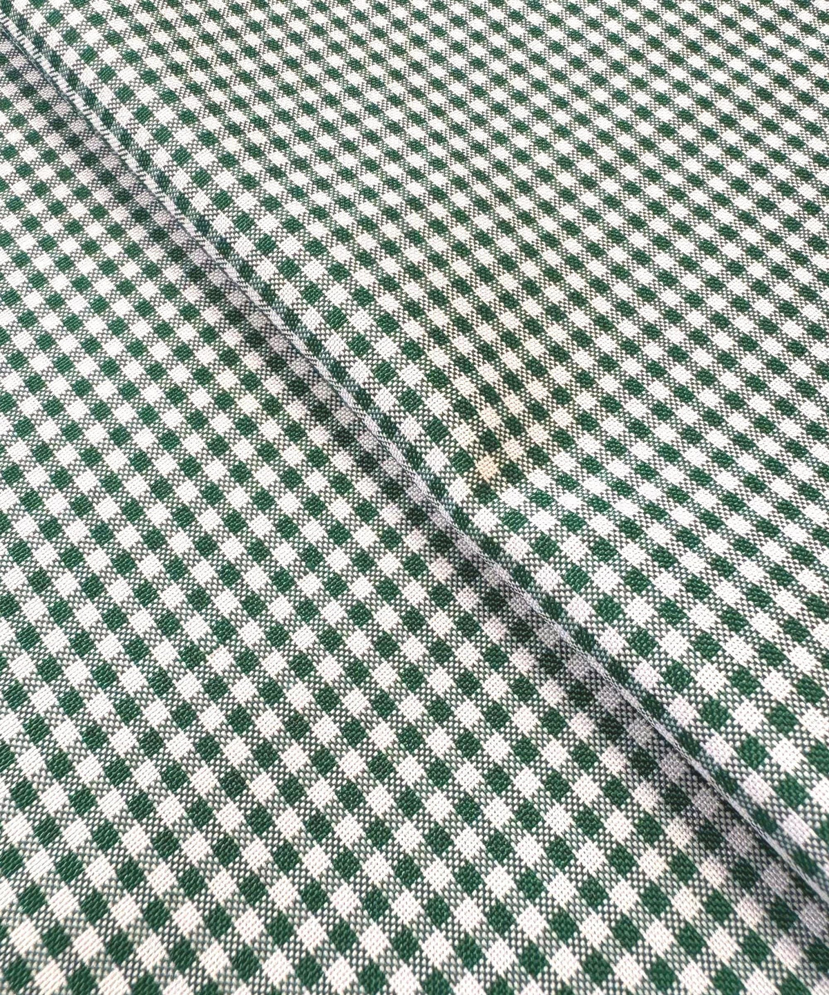 Green and White Gingham Fabric by Yard, 1/8” squares Poly Cotton Green and White Checkered Fabric for Farmhouse Tablecloth, Dress, Curtains