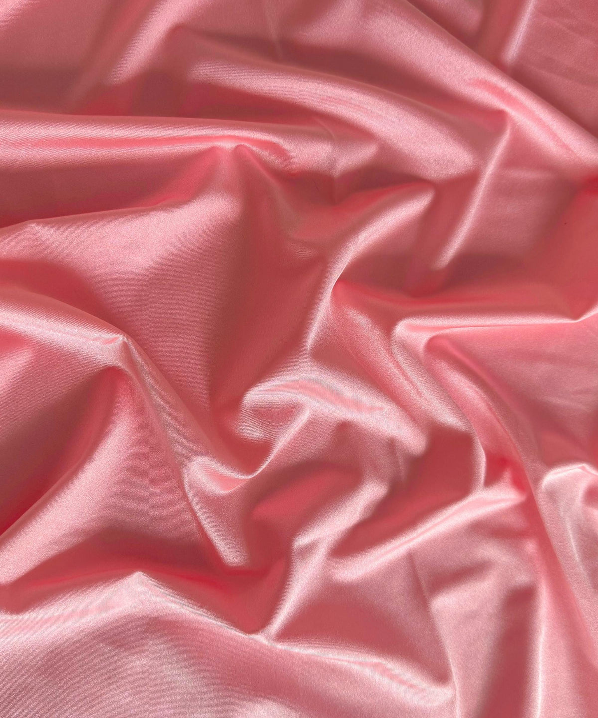 Coral Pink Shiny Milliskin Nylon Spandex Fabric by the Yard 60" Wide, 4-Way Silky Stretch Coral Pink  Spandex Fabric for Swimwear, Gowns