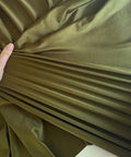 Olive Shiny Milliskin Nylon Spandex Fabric by the Yard 60" Wide, 4-Way Silky Stretch Olive Spandex Fabric for Swimwear, Gowns, Activewear