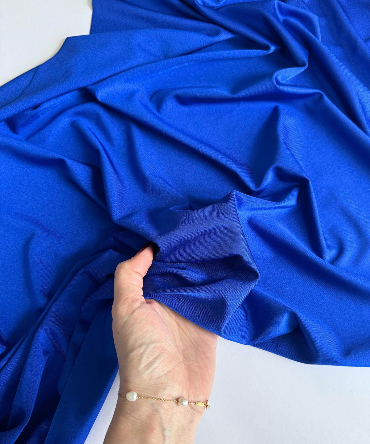 Royal Blue Nylon Spandex Fabric, 4-Way Stretch Milliskin, by the Yard