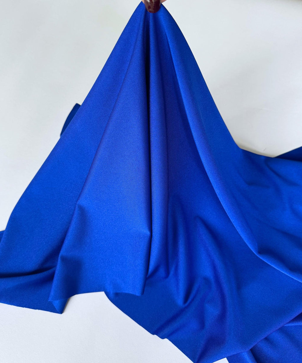 Royal Blue Nylon Spandex Fabric, 4-Way Stretch Milliskin, by the Yard