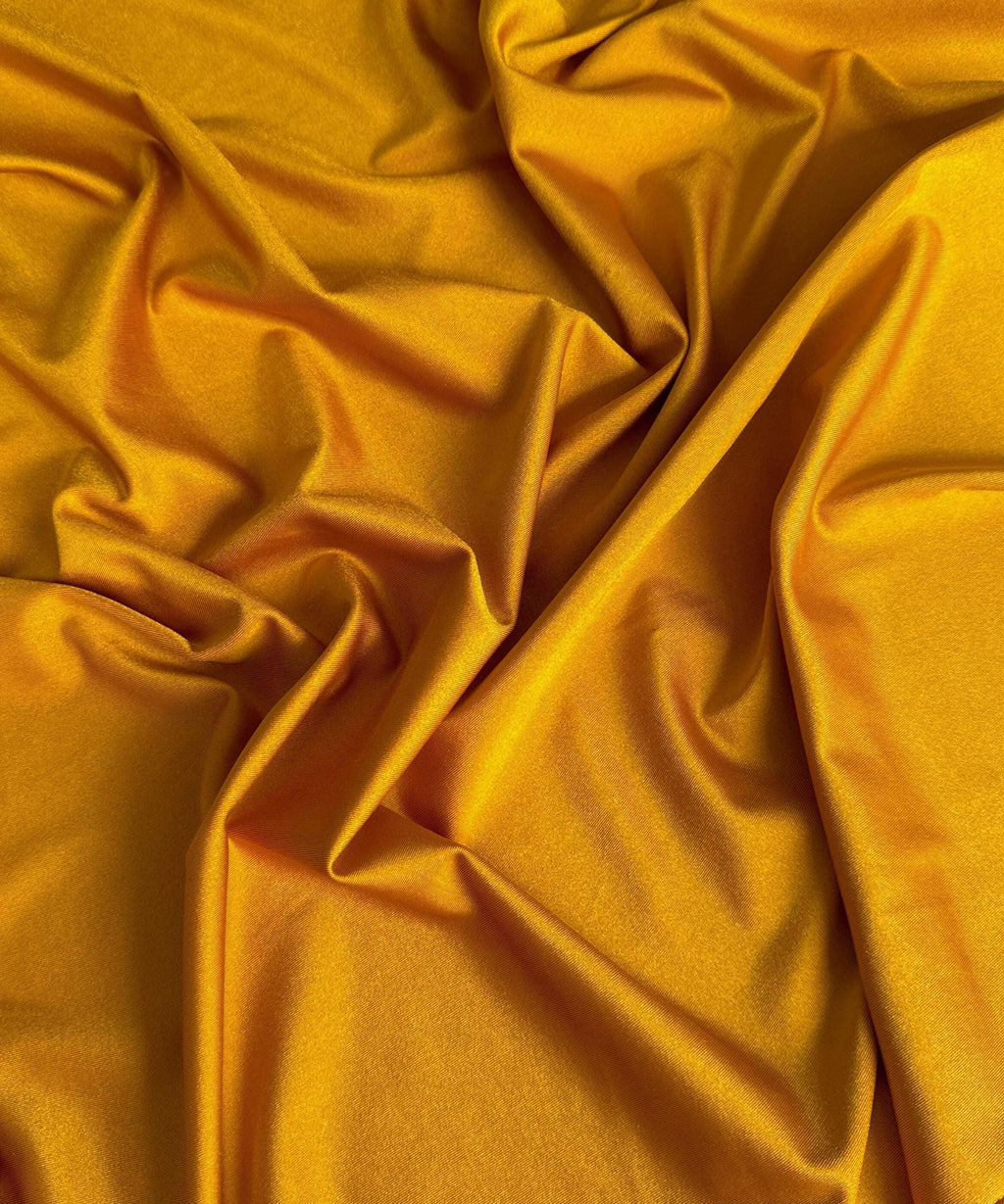 Copper Shiny Nylon Spandex Fabric by the Yard, 4-Way Stretch Nylon Milliskin Copper Spandex Fabric for Costumes Swimwear Gowns Activewear