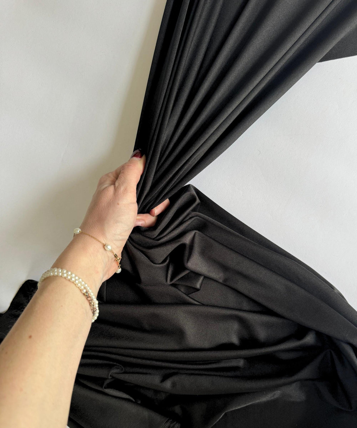 Black Milliskin Nylon Spandex Fabric by the Yard, Premium Quality 4-Way  Stretch Silky Black Spandex Fabric for Bodysuit, Gowns Leggings