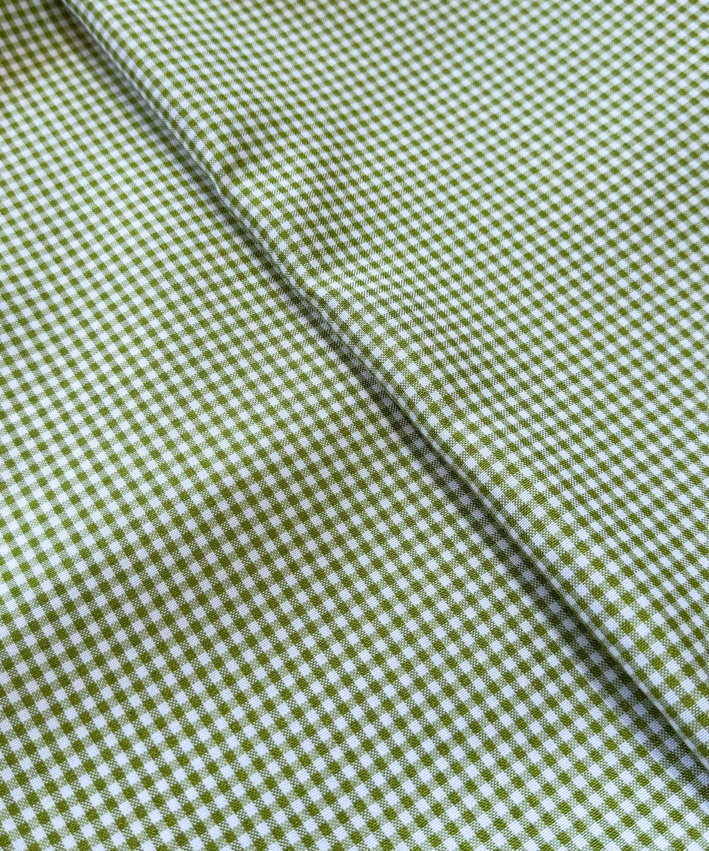 Sage Green Gingham Checked Fabric by Yard 1/8” inch Poly Cotton Sage Checkered Fabric for Tablecloth Dress Curtains Pillow Cases