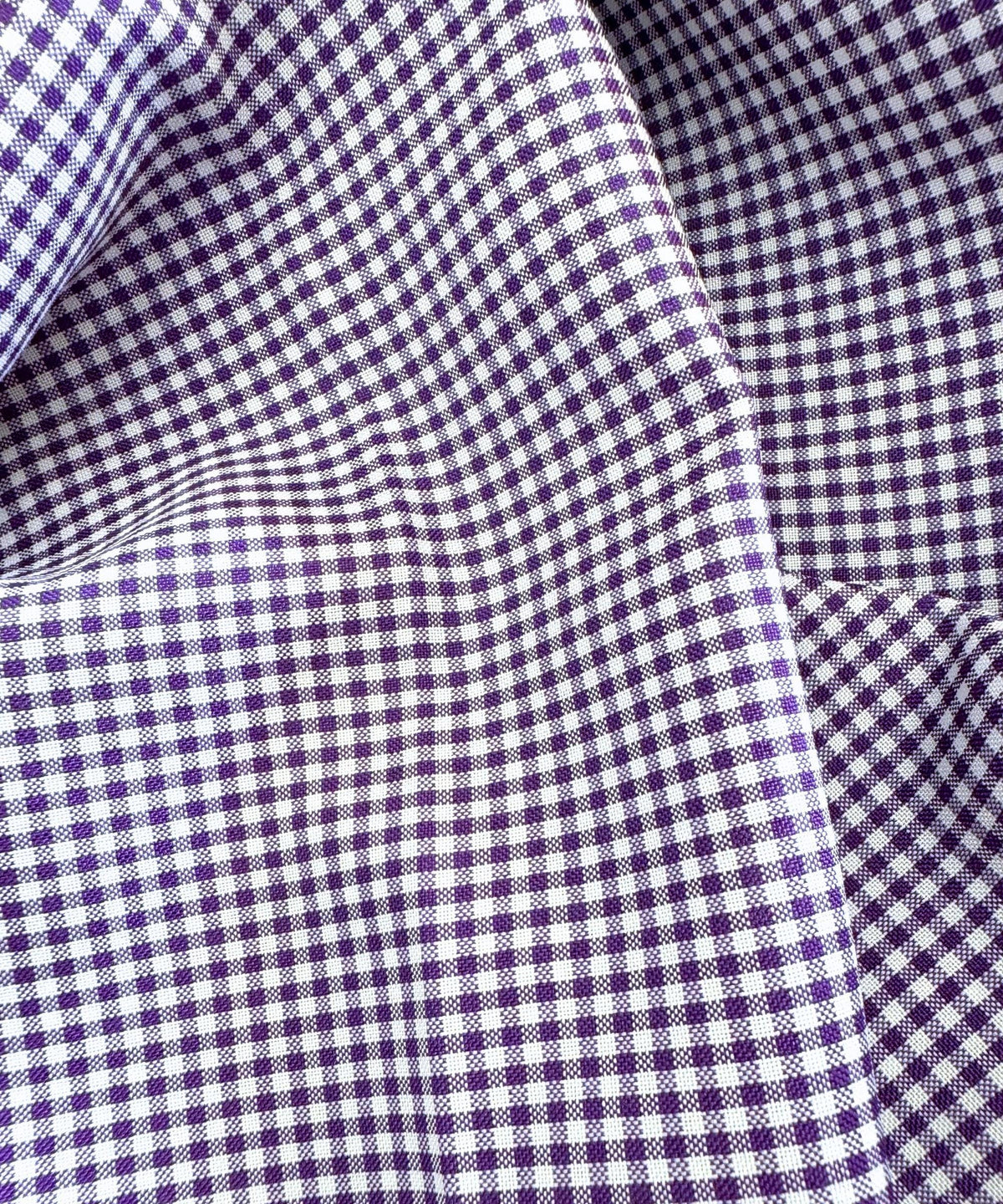 Purple Gingham Checked Fabric by Yard 1/8” inch Poly Cotton Lilac Purple Checkered Fabric for Tablecloth Dress Shirts Curtains Pillow Cases