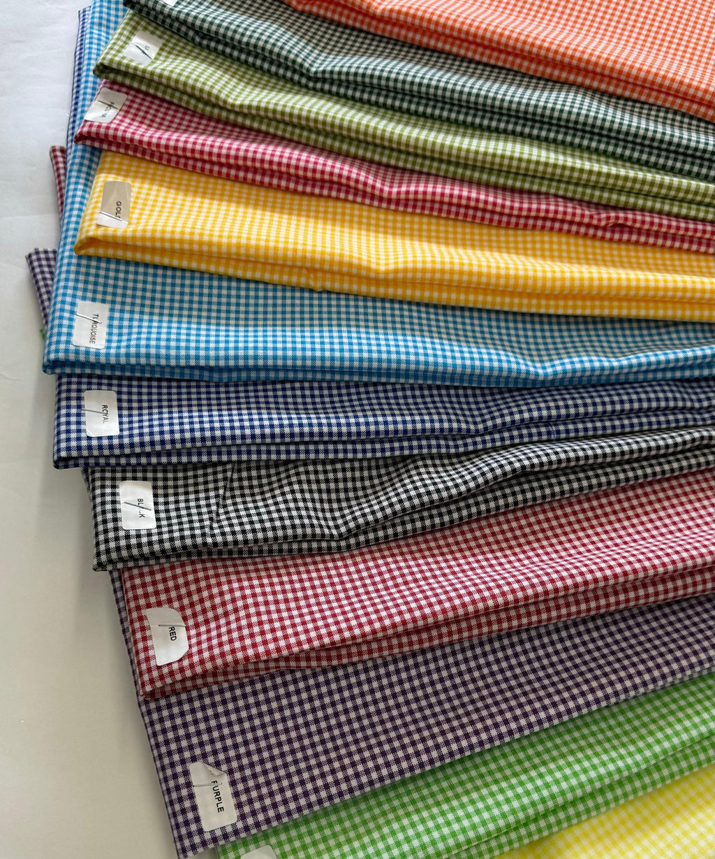 Red Gingham Checked Fabric by Yard 1/8” inch Poly Cotton Red Checkered Fabric for Tablecloth Dress Curtains Pillow Cases