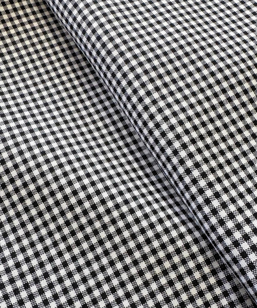 Black Gingham Checked Fabric by Yard 1/8” inch Poly Cotton Black Checkered Fabric for Tablecloth Dress Shirts Curtains Pillow Cases
