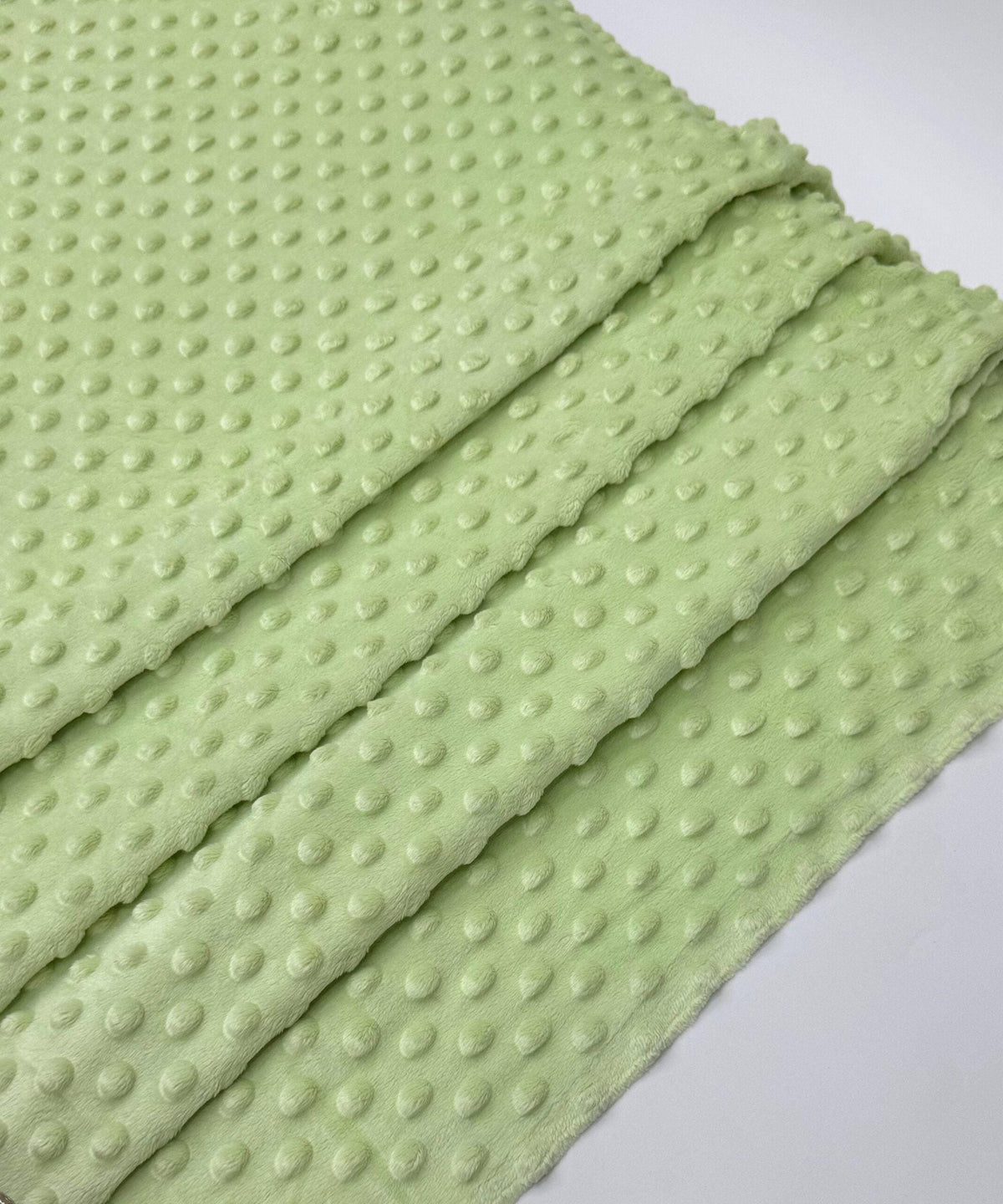Sage Green Minky Dot Fleece Fabric by the Yard, Dimple Dot Minkee Fabric, Sage Green Plush Fabric for Blankets, Pillow Covers, Baby Blanket