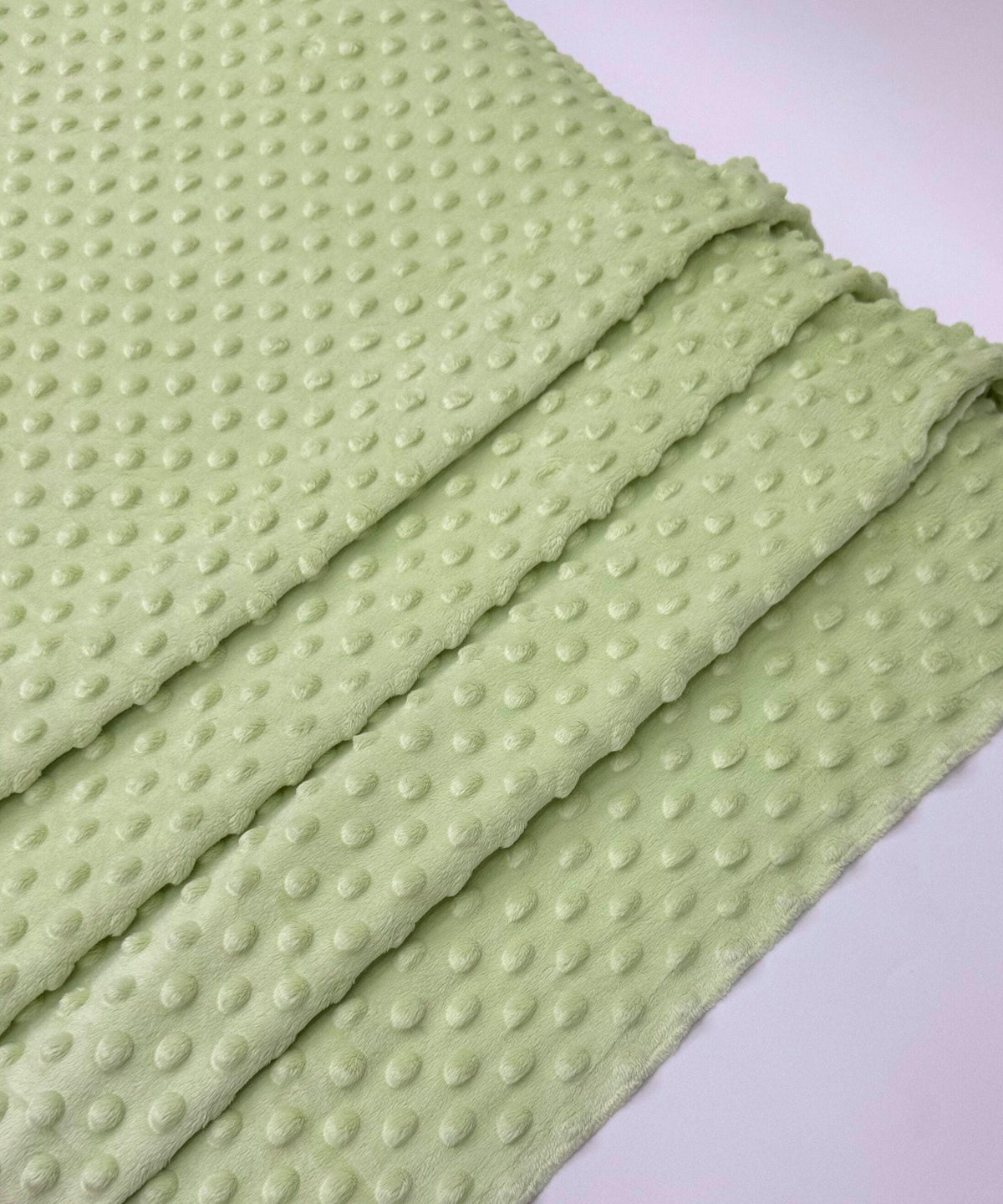 Sage Green Minky Dot Fleece Fabric by the Yard, Dimple Dot Minkee Fabric, Sage Green Plush Fabric for Blankets, Pillow Covers, Baby Blanket