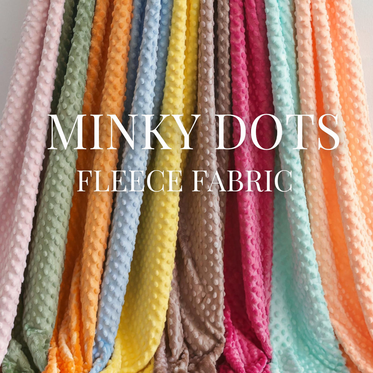 Minky Dot Fleece Fabric by the Yard, Dimple Dot Minkee Fabric, Super Soft Plush Fabric for Blankets, Pillow Covers, Soft Toys, Baby Blanket