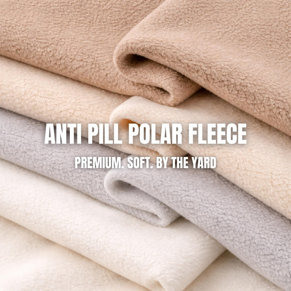 Solid Polar Fleece Anti-Pill Fabric - 25 COLORS - Sold By The Yard 60"  Fleece for Warm Blankets, DIY & Sewing